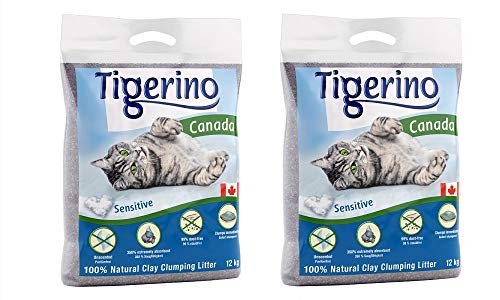 Tigerino Doppelpack Canada Katzenstreu Sensitive parfümfrei 2x12kg