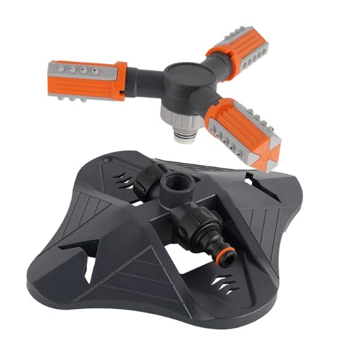 DIKACA Rasensprenger Kleine Fläche Automatischer Gartenbewässerungssprinkler 360 Rotationssprinkler Mit 3 Armen Für Große Flächen Ideal Für Rasen Und Gartenbewässerung Wasser Sprinkler