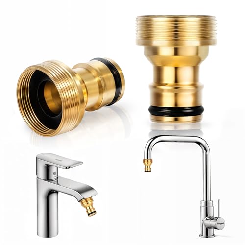 HJZHII 4-stück Universal Gardena Wasserhahnadapter Adapter Wasserhahn Gartenschlauch Schlauchadapter Wasserhahnanschluss Schlauchadapter für Gartenschlauch