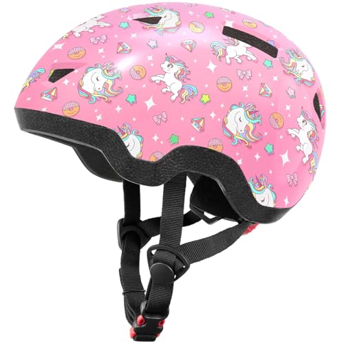 MOUNTALK Fahrradhelm für Jungen und Mädchen Verstellbarer Fahrradhelm für Kinder 1 2 3 4 5 6 7 8 Jahre Einhorn XS