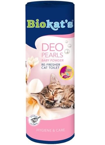  s Deo Pearls Baby Powder   Streuzusatz für Frische und feste Klumpen in der Katzentoilette   6 Dosen 6x 700 g