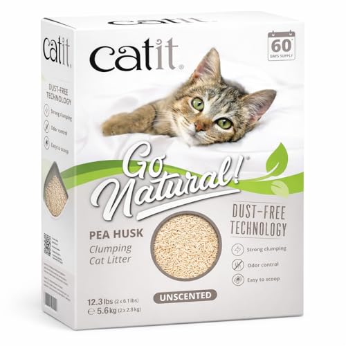 Catit Go Natural klumpende Katzenstreu aus Erbsenhülsen Natur 2 x 2 8kg 5 6kg