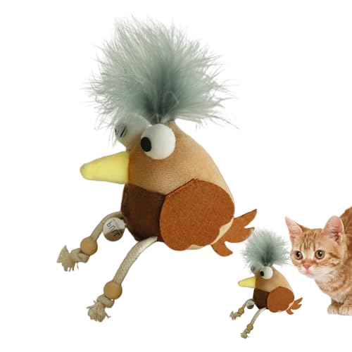 Katzen-Vogel-Spielzeug interaktives Vogel-Katzenminze-Spielzeug für Indoor-Katzen Kätzchen-Zubehör Haustierzubehör für den Innenbereich kleine Hunde Welpen Kauübung Langeweile Stimulation