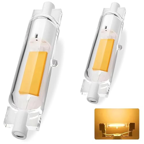 R7S LED 78mm Dimmbar 20W Ersatz für 200W Halogen Lampen Led R7s 78mm Warmweiß 3000K 2000LM Kein Flackern Enegiesparende 360 Abstrahlwinkel für Deckenfluter Stehlampe Wandleuchte 2er Pack