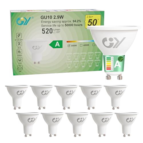GY Warmweiss Lampe 2 9W 520 Lumen 3000Kß Glühbirnen 50W Halogenlampe ersetzt 110 Nicht Energiesparlampe 10er Pack
