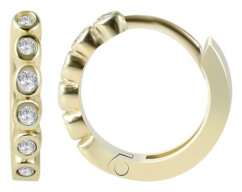 Akzent Betje Damen-Ohrringe Creolen 585er 14 ct Gold Zirkonia dezent elegant 5700097