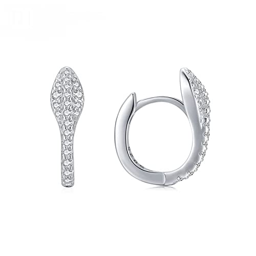 Creolen xxl Silber Damen Ohrringe Zirkonia Schlangenform für Valentinstagsgeschenk