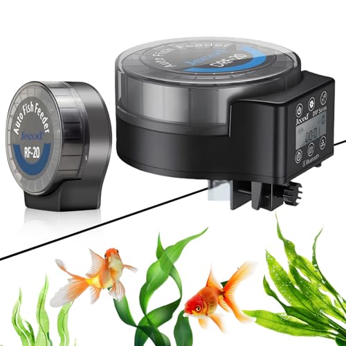 Futterautomat Aquarium Automatischer Fischfutterautomat für Aquarium mit Timer 140ml Fische Fischfutterspender Futterspender für Aquarien mit Batteriebetrieben Fischfutterautomat für Ferien