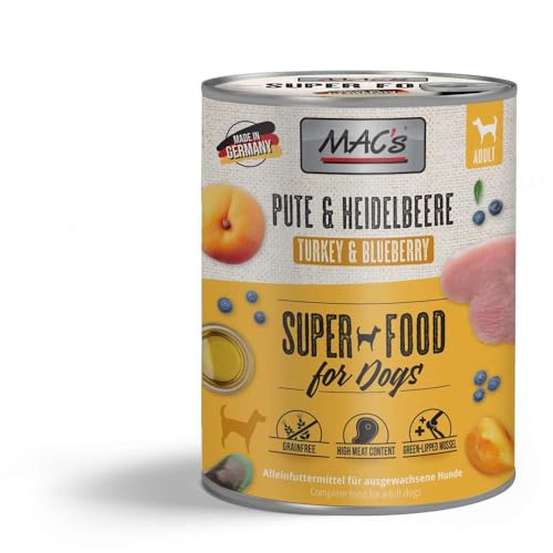 MAC s Dog mit Pute Heidelbeeren getreidefrei 6 x 800 g