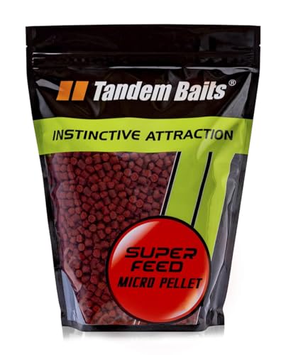 Tandem Baits Karpfen Futter Angelfutter Grundfutter Pellets Feeder SuperFeed Micro Pellet 6 mm 1 kg Cremige Erdbeere