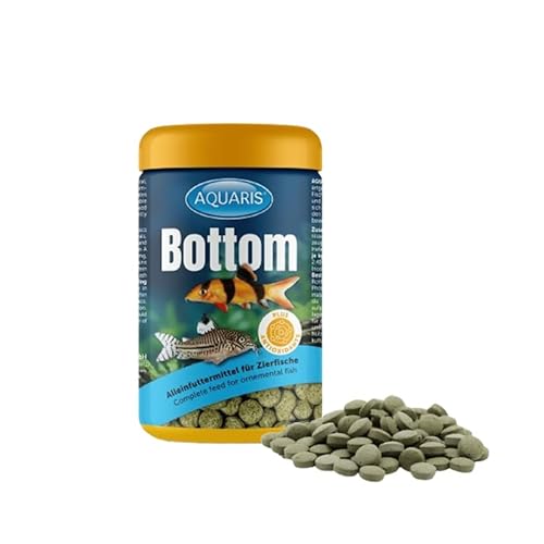 AQUARIS Bottom Tabletten - 220 Stück 145 g 250 ml. Zierfischfutter für Welse und Schmerlen. Sinkende Futtertabletten für gesundes Wachstum und klares Wasser.