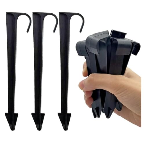 FUBESK Gartenschlauchhalter für 16 mm 20 mm PE-Rohr-Tropfbewässerungssystem kompatibel mit 1 2 3 4 Ton-Tropfschläuchen schwarzes Pfahl-Befestigungsset 50 Stück