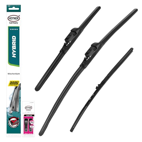 HEYNER Scheibenwischer Set mit Heckscheibenwischer passend für VW ID.BUZZ 05.2022 10.2024 HYBRID Flachbalkenwischer Front  und Heckwischer