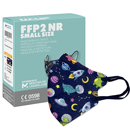 20 FFP2 KN95 Maske Bunt CE Zertifiziert Kleine Größe Small Medizinische Mask mit 4 Lagige Masken Staub- und Partikelschutzmaske Atemschutzmaske mit Hoher BFE-Filtereffizienz 95-20 Stück