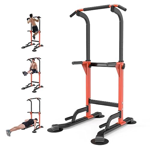 Z ZHICHI Klimmzug-Dip-Station für Zuhause Krafttraining Fitness Workout-Station Klimmzüge Dip-Ups 150 kg T055CDC