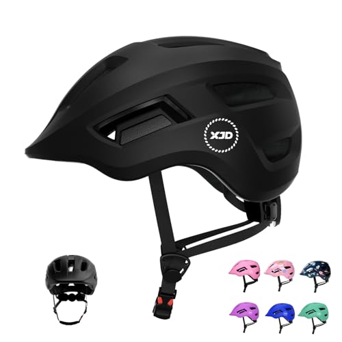 XJD Fahrradhelm Kinder Kinderhelm für 2-8 Jahre Mädchen und Jungen Skaterhelm Baby Verstellbar Helm Fahrrad Kleinkind für Roller Scooter Sporthelm Schwarz S