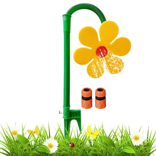 FmtwPhn 75cm Gartensprenger Lustiger Tanzender Gartenregner Wasserspielzeug 2 Adapter Für Hof Rasen