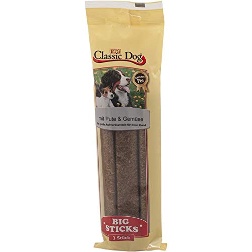 Classic Dog Snack Big Sticks Pute Gemüse 16x 3er Pack