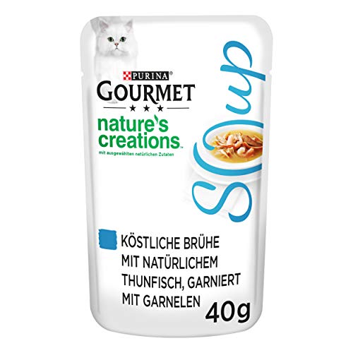 Gourmet PURINA GOURMET Crystal Soup für Katzen mit naturbelassenem Thunfisch und Garnelen 32er Pack 32 x 40g