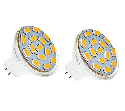 ShuoHui MR11 GU4 LED Lampen Warmweiss 3W AC DC 12V 3000K 400Lm Ersatz für 30W Halogenlampen Glühlampen MR11 LED Leuchtmittel klein Birne Spot Licht 2