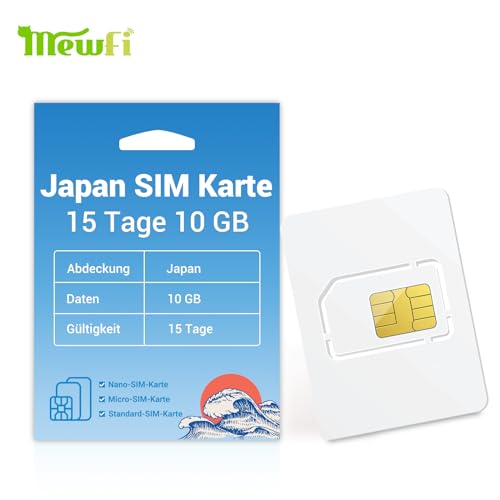 Japan SIM Karte Japan Daten nur Prepaid SIM Karte 15 Tage 10GB 3 in 1 SIM Karte für Unlocked iPhone Android Mobile 4G Operating Network Unlimited Speed 15 Tage 10GB Aktivierung erforderlich