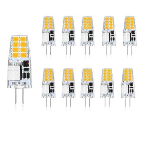 AEPOYU LED G4 Lampen 3W G4 LED Birnen 4000K Naturweiß 350lm Ersatz für 30W Halogenlampen G4 LED Licht Nicht dimmbar G4 LED Bi-Pin Sockel 10er-Set