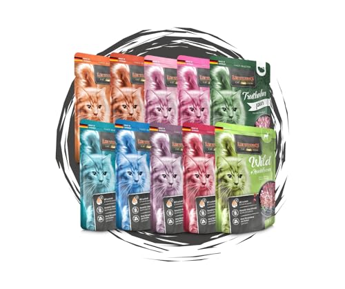 Leonardo - Katze Nassfutter - Frischebeutel Bigpack Bundle - Mix 2 garantiert 10 Sorten Ente Fasan Geflügel Huhn Truthahn Fisch Forelle Kaninchen Rind und Wild - 24x85g