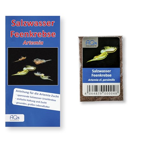 AQ4Aquaristik Salzwasser Feenkrebse - Artemia - Eier - mit Anleitung Artemia cf. persimilis