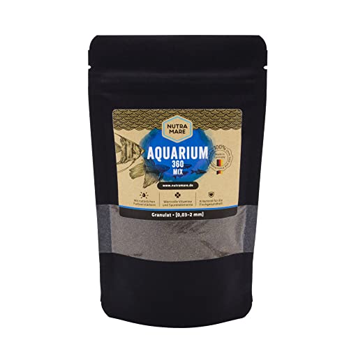 Nutramare Aquarium360 Mix 250ml Hochwertiges Fischfutter für Zierfische Granulat mit Spirulina