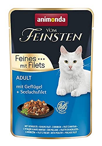  vom Feinsten Filets nass Geflügel Seelachsfilet 18 Portionsbeutel 18x 85g getreidefreies fleischigen Zutaten
