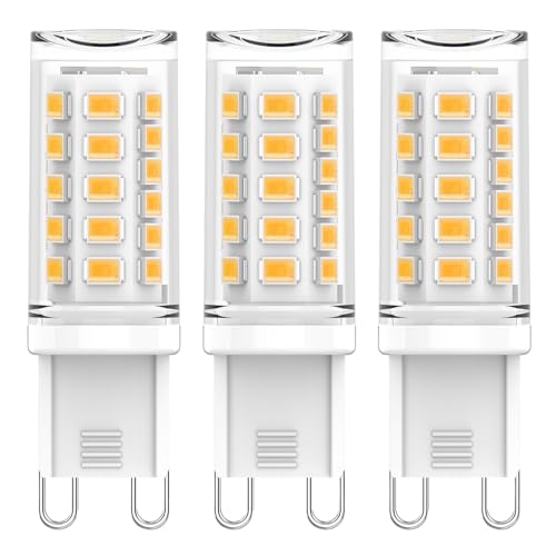CQTLED G9 LED Lampen Warmweiß 3000K 3W 520 LM G9 Glühbirne Warmweiss Ersatz Für 50W Halogenlampe AC230V LED Leuchtmittel Nicht Dimmbar Kein Flackern Energieeffizient 3 Stück