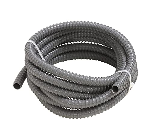  Spiralschlauch als Brunnen  oder Teichschlauch 18.5 mm Länge ca. 4 m Kunststoff grau