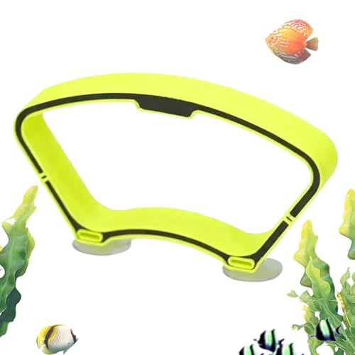 Uoqpty Fischfutterautomat - Mit Saugnapf Als Futterbehälter Und Befestigung Schwebender Fischfütterer - für Familie Freunde und Enthusiasten von Süß- und Salzwasseraquarien im Innen