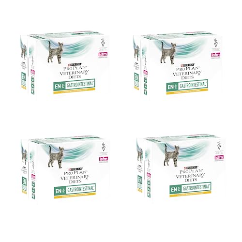 Purina Pro Plan Veterinary Diets EN Gastrointestinal Huhn 4er Pack 4 x 10 x 85 g Frischebeutel Kann dabei helfen akute Resorptionsstörungen des Darms zu verringern