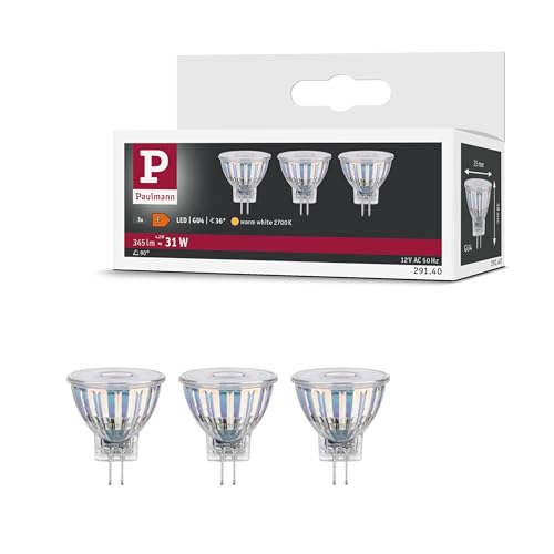 Paulmann 29140 Standard 12V LED Reflektor GU4 3x345lm 3x4 2W 2700K Silber Leuchtmittel