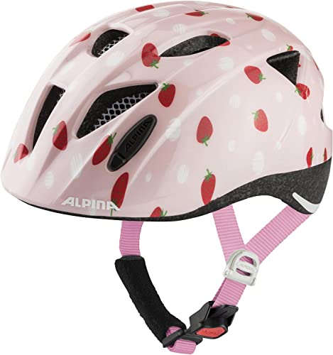 ALPINA XIMO - Leichter Sicherer Bruchfester Fahrradhelm Mit Optionalen LED-Licht Für Kinder strawberry rose gloss 49-54 cm