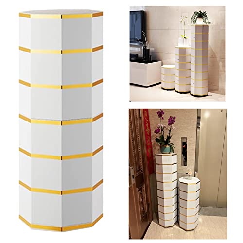 BOKNI Drehbarer Schuhschrank Schuhregal Organizador de Zapatos Giratorio 360 für den Hausschrank für den Eingangsbereich Flur Schuh-Organizer Farbe Weißgold Größe 86 cm