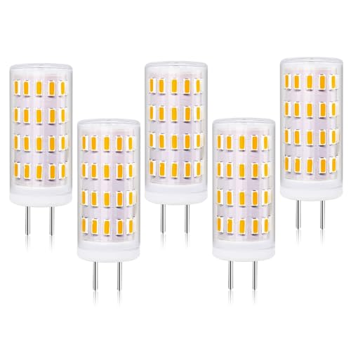 Tupolife GY6.35 LED Dimmbar LED Steckbirnen 12V 3W Warmweiss 3000K ersatz GY6.35 G6.35 30W-35W Halogen Stiftsockellampe 350LM AC DC 12-24V 5 Stück