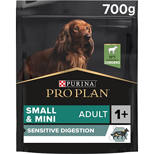 Purina Pro Plan Small Digestion Futtermittel für kleine Hunde Mini Erwachsene Empfindliche Verdauung mit Lamm 8 Beutel 700 g