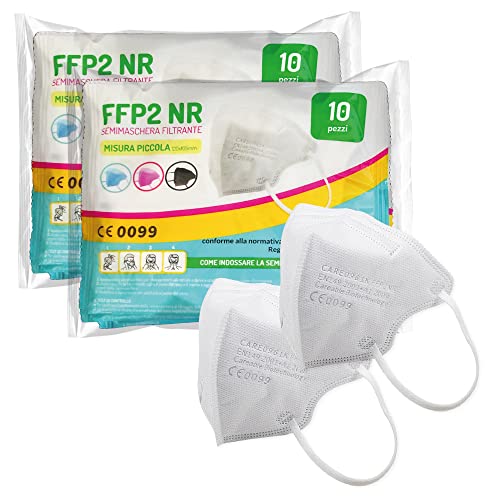 general merchandising 20 Farbige FFP2-Gesichtsmasken Kleine Größe CE- Zertifiziert FFP2-Gesichtsmaske in 2 Farben Weiß Schwarz einzeln versiegelt PFE 94 ... Weiß