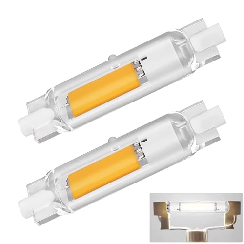 Dvnoua R7S LED 78mm Dimmbar 20W R7S LED 78mm Lampen Ersatz für 200W Halogen Leuchtmittel Kaltweiß 6000K 2000LM Stab Kein Flackern 360 Abstrahlwinkel AC 220-240V 2er Pack