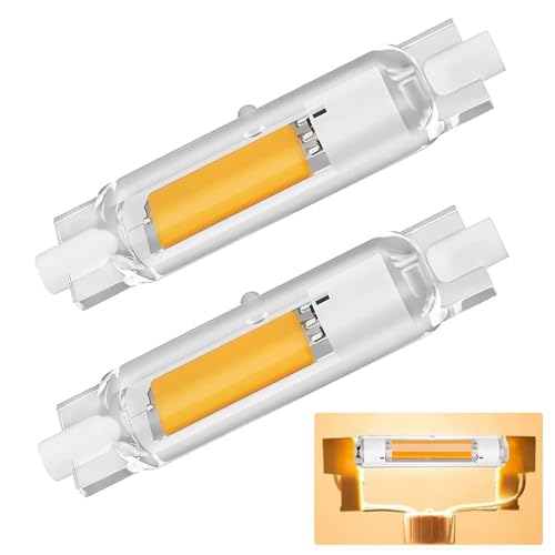 Dvnoua R7S LED 78mm Dimmbar 20W R7S LED 78mm Lampen Ersatz für 200W J78mm Halogenstab Warmweiß 3000K 2000LM Kein Flackern 360 Abstrahlwinkel für Flur Deckenlampe Stehlampe 2er Pack