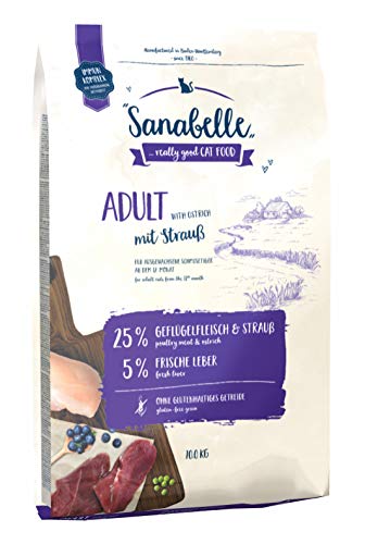 Sanabelle Adult mit Strauß Katzentrockenfutter für ausgewachsene Katzen ab dem 12. Monat 1 x 10 kg