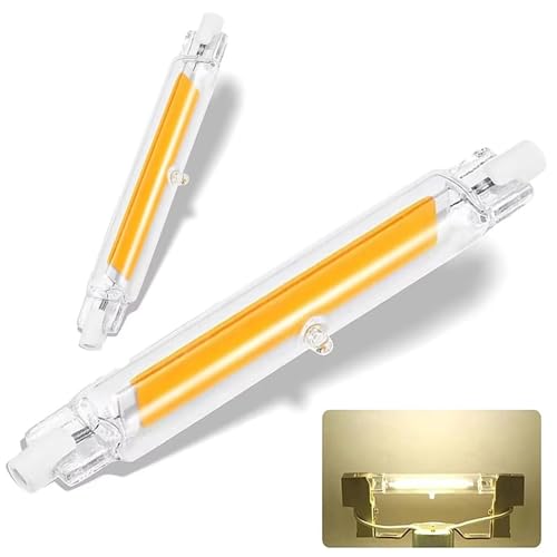 Dvnoua R7S LED 78mm Dimmbar 10W Naturweiß 4000K 1000LM R7S LED Lampen Ersatz für 100W J78mm Halogenstab Led Stab Kein Flackern 360 Abstrahlwinkel 2PCS