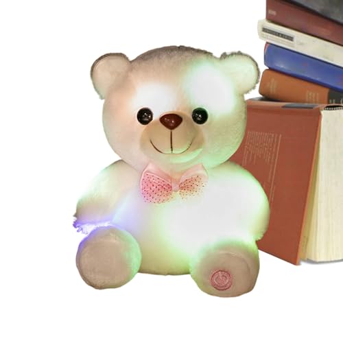 Leuchtendes Kuscheltier Strahlende Weiche Süße Raumdekoration - Weiches Stofftier für Kinder mit LED Nachtlicht - Für Schlafzimmer Sofa Mädchen Erwachsene Weihnachten Valentinstag und Geburtsta