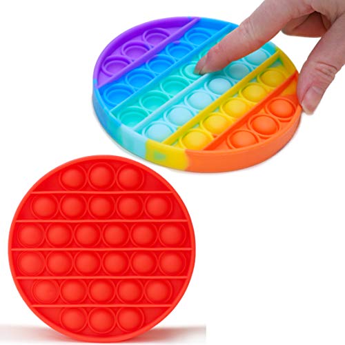 Toyland 2er Pack   Sensory Zappelspielzeug   Viele zur Auswahl Rainbow Round Red Round