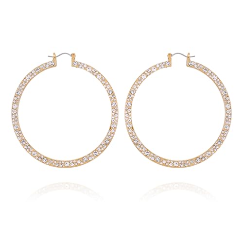 GUESS Creolen mit goldenem Kristallstein