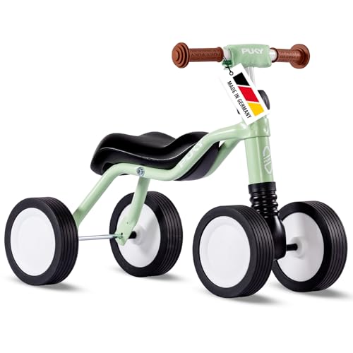 PUKY WUTSCH Pastel Green Lauflernrad ab 1 1 2 Jahren Lauflernhilfe Kinder Lauflernwagen Indoor Outdoor Kinderfahrzeug mit Sicherheitslenker Pendelachse Ergonomischer Sitz FLOAT-Laufrad