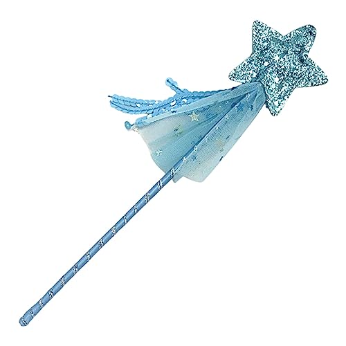 lerwliop Cat Teaser Leder Kinder Sticks Weihnachtskostüm Mädchen Zauberstab Cosplay Prop Geburtstag Dressing Up Pet Supplies Angel Stick Blau