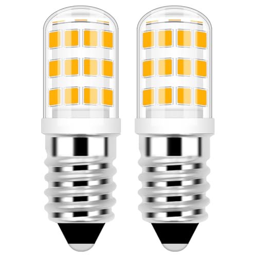 E14 LED Kühlschranklampe Warmweiß 2.5W E14 Lampe 3000K Ersatz für 25W Kühlschrank Glühbirne 300LM AC 220-240V Nicht Dimmbar Lampe für Dunstabzugshaube Nähmaschine Salzlampe 2er Set Warmweiß